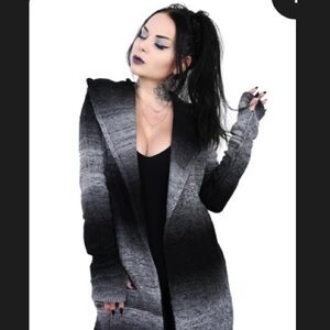 Foxblood Greyscale open front Cardigan